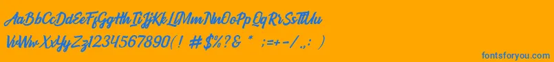 Lisätietoja BOULEVARD SCRIPT-fontista BOULEVARD SCRIPT-fontti – siniset fontit oranssilla taustalla