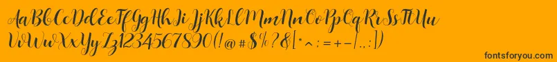 Boulevard Font – Black Fonts on Orange Background