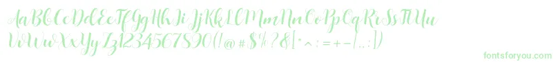 Boulevard Font – Green Fonts on White Background