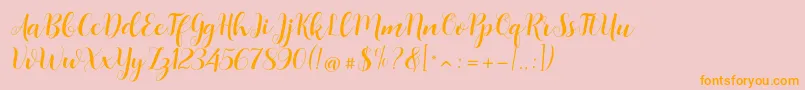 Boulevard Font – Orange Fonts on Pink Background
