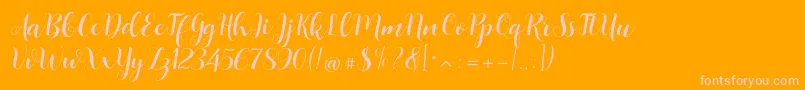 Boulevard Font – Pink Fonts on Orange Background