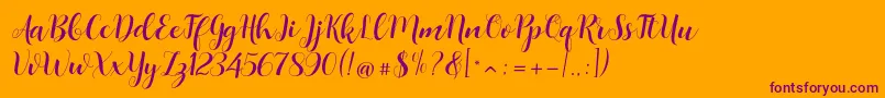 Boulevard Font – Purple Fonts on Orange Background