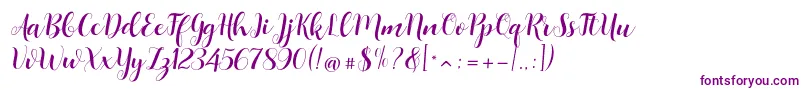 Boulevard Font – Purple Fonts on White Background