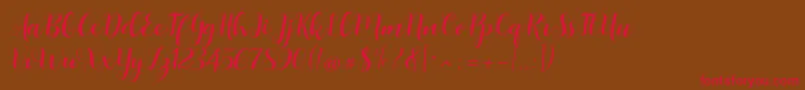 Boulevard Font – Red Fonts on Brown Background