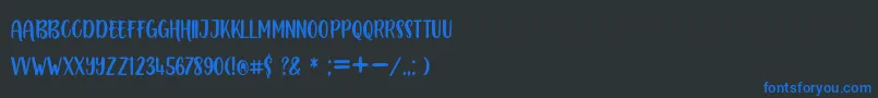 Шрифт BOUSTOWN SANS – синие шрифты на чёрном фоне