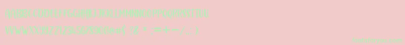 Шрифт BOUSTOWN SANS – зелёные шрифты на розовом фоне