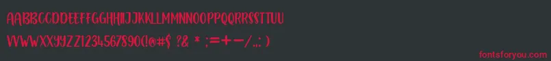 BOUSTOWN SANS Font – Red Fonts on Black Background