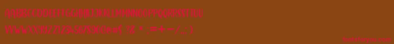 BOUSTOWN SANS Font – Red Fonts on Brown Background