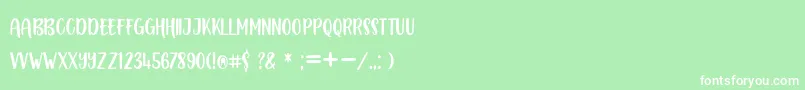 BOUSTOWN SANS Font – White Fonts on Green Background