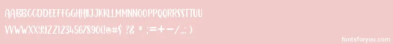 BOUSTOWN SANS Font – White Fonts on Pink Background
