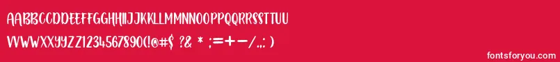BOUSTOWN SANS Font – White Fonts on Red Background