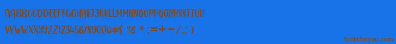 Шрифт BOUSTOWN SANS – коричневые шрифты на синем фоне