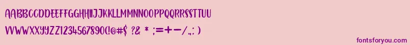 BOUSTOWN SANS Font – Purple Fonts on Pink Background