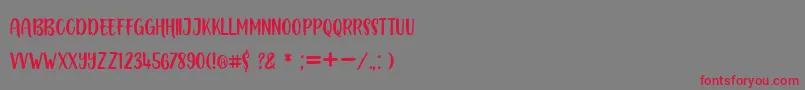 BOUSTOWN SANS Font – Red Fonts on Gray Background