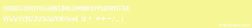 BOUSTOWN SANS Font – White Fonts on Yellow Background