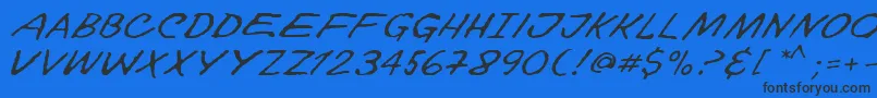 Шрифт Topuz – чёрные шрифты на синем фоне