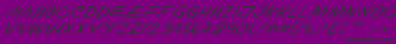 Шрифт Topuz – чёрные шрифты на фиолетовом фоне