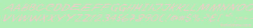 Topuz Font – Pink Fonts on Green Background