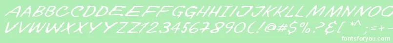 Topuz Font – White Fonts on Green Background