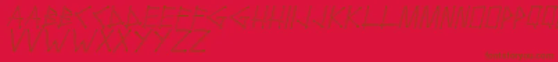 フォントBoutefeu Italic – 赤い背景に茶色の文字