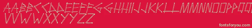 Czcionka Boutefeu Italic – zielone czcionki na czerwonym tle
