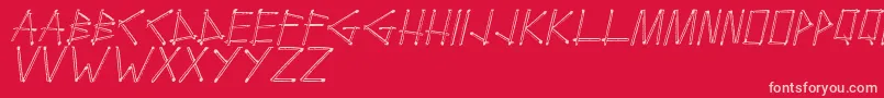 フォントBoutefeu Italic – 赤い背景にピンクのフォント