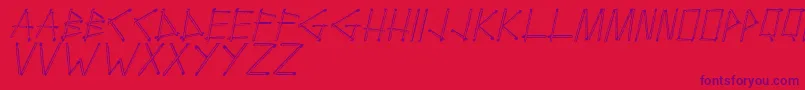 Boutefeu Italic-Schriftart – Violette Schriften auf rotem Hintergrund