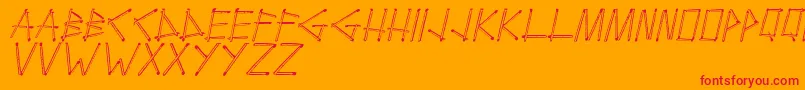Boutefeu Italic Font – Red Fonts on Orange Background