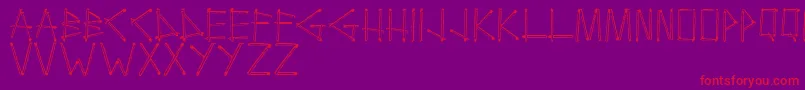 Boutefeu Regular-fontti – punaiset fontit violetilla taustalla