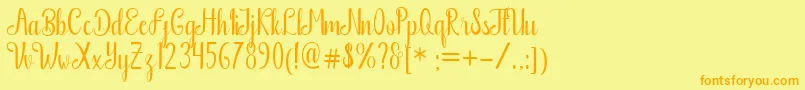 Boutique Free Font – Orange Fonts on Yellow Background