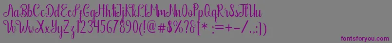 Boutique Free Font – Purple Fonts on Gray Background