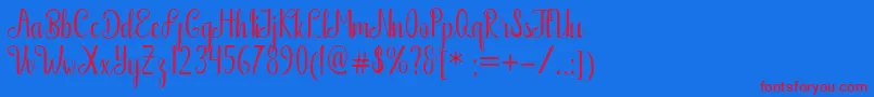 Boutique Free Font – Red Fonts on Blue Background