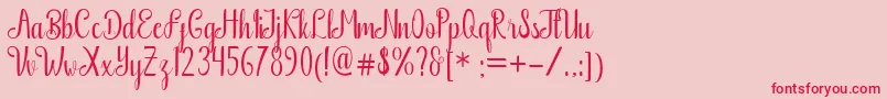 Boutique Free Font – Red Fonts on Pink Background