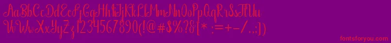 Boutique Free Font – Red Fonts on Purple Background