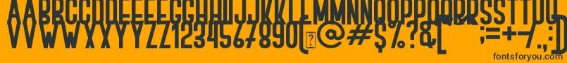 Fonte BOVEN 1 – fontes pretas em um fundo laranja