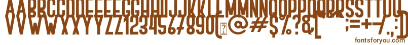 BOVEN 1-fontti – ruskeat fontit valkoisella taustalla