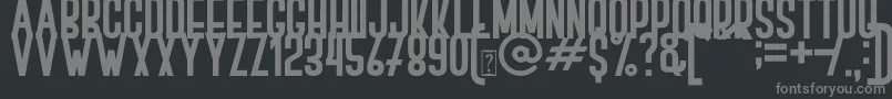 BOVEN 1 Font – Gray Fonts on Black Background