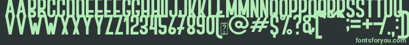BOVEN 1 Font – Green Fonts on Black Background