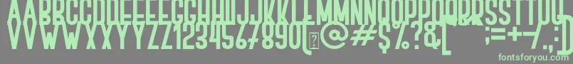 BOVEN 1 Font – Green Fonts on Gray Background