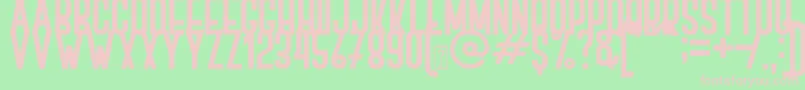 Шрифт BOVEN 1 – розовые шрифты на зелёном фоне