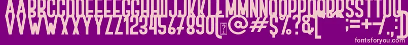 BOVEN 1 Font – Pink Fonts on Purple Background