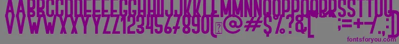 フォントBOVEN 1 – 紫色のフォント、灰色の背景