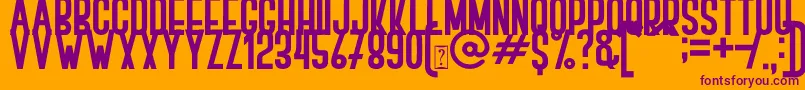 Шрифт BOVEN 1 – фиолетовые шрифты на оранжевом фоне
