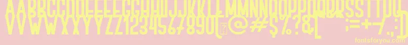 BOVEN 1 Font – Yellow Fonts on Pink Background