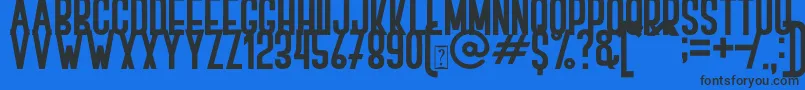 BOVEN 1 Font – Black Fonts on Blue Background