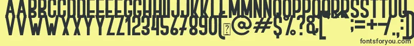 BOVEN 1 Font – Black Fonts on Yellow Background