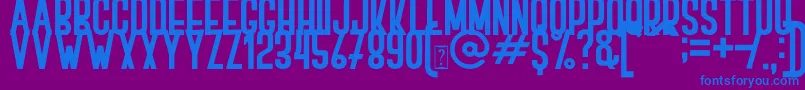 BOVEN 1 Font – Blue Fonts on Purple Background