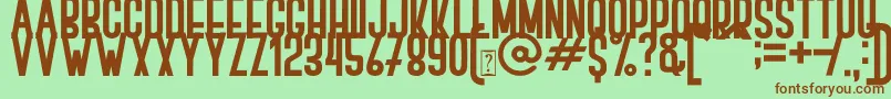 BOVEN 1 Font – Brown Fonts on Green Background