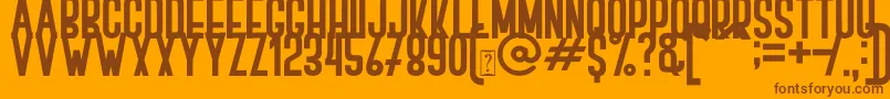 BOVEN 1 Font – Brown Fonts on Orange Background