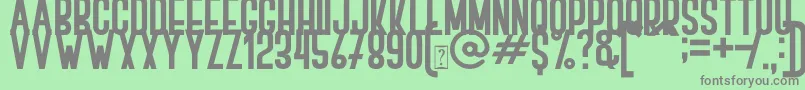 BOVEN 1 Font – Gray Fonts on Green Background